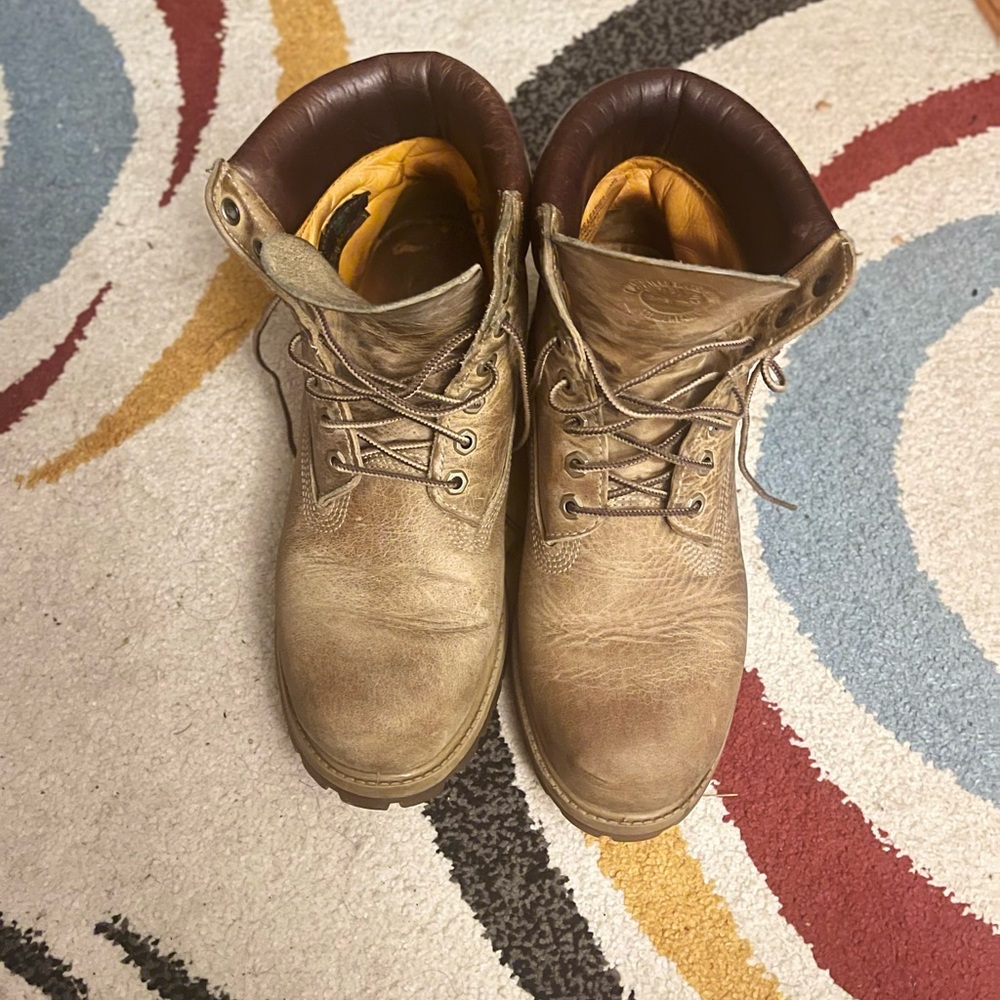 Genuine leather timberland tan boots